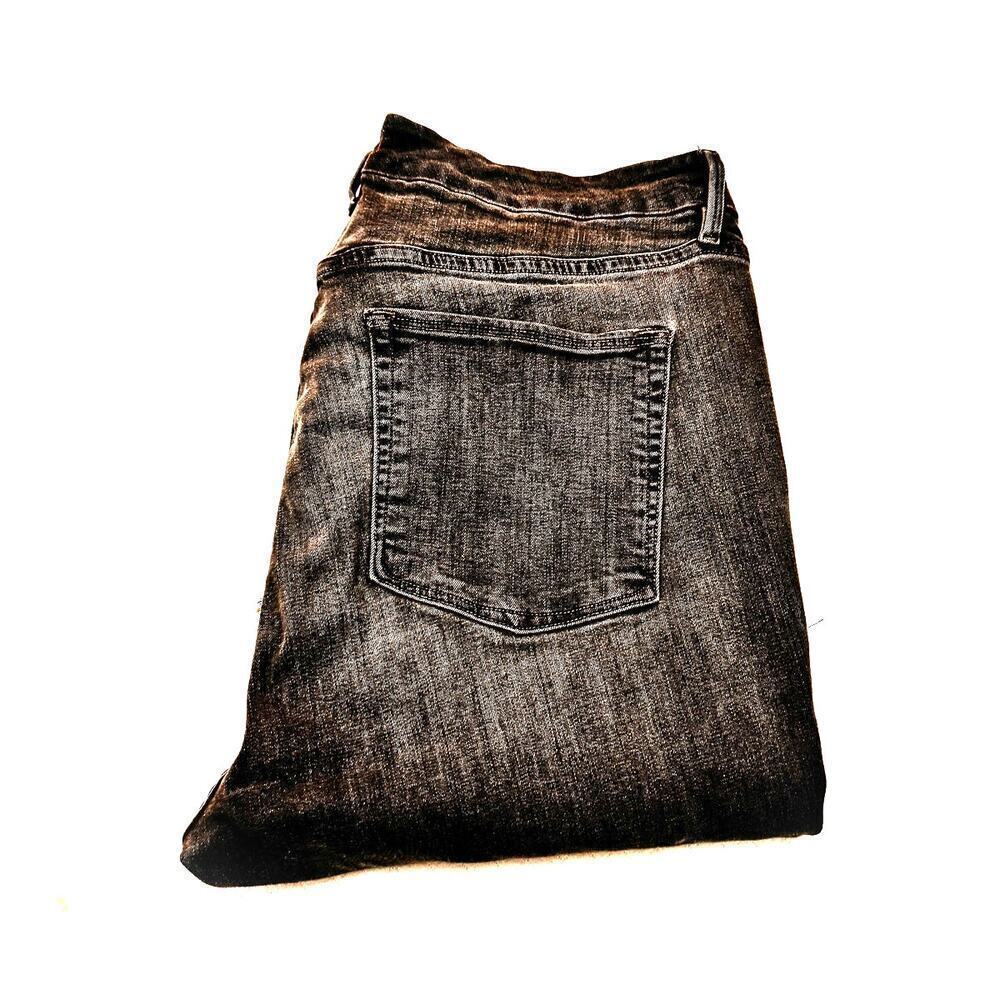 Good American Gray Wash GASLF452 Flared Cropped Denim Jeans Plus Size 20 Stretch